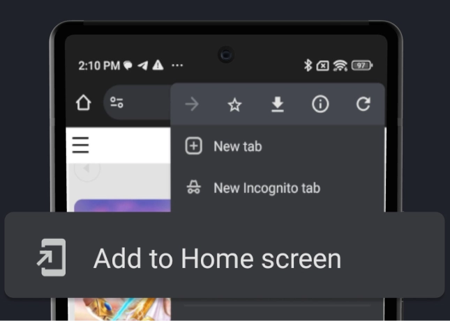 step 1, android